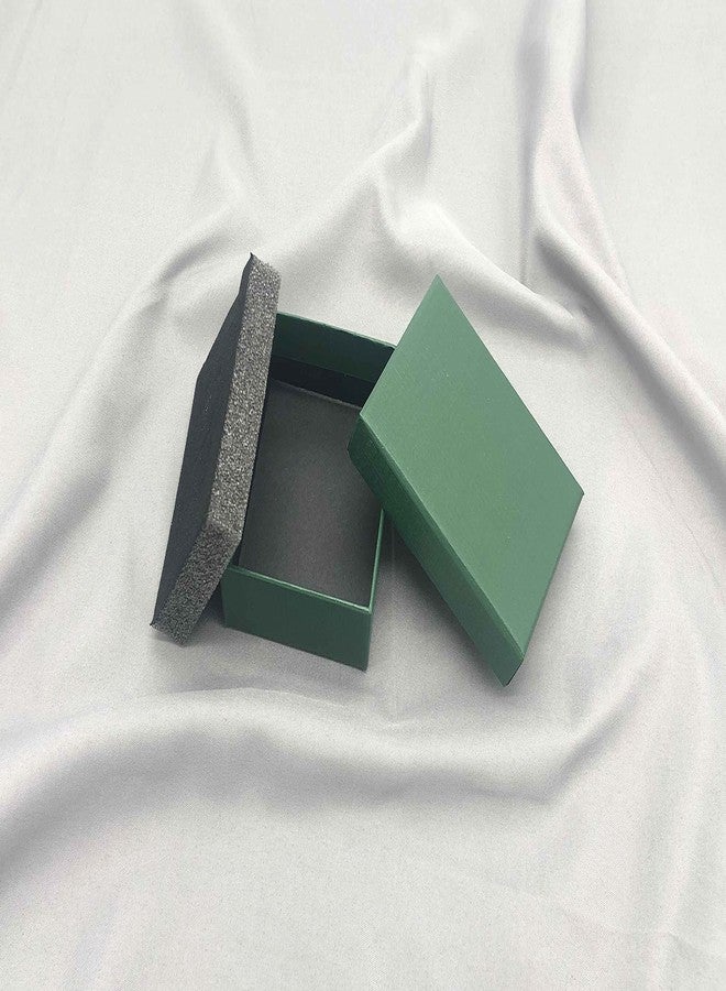 HomeImpel 20 Packs Cardboard Paper Jewelry Boxes, 3.54 x 2.76 x 1.18 Inches, Rectangle Jewelry Boxes Cotton Filled, Earring Pendant Necklace Gift Boxes (Green) - Image 4